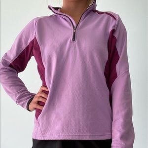 Nike Fit Dry 3/4 Zip Pullover Purple M